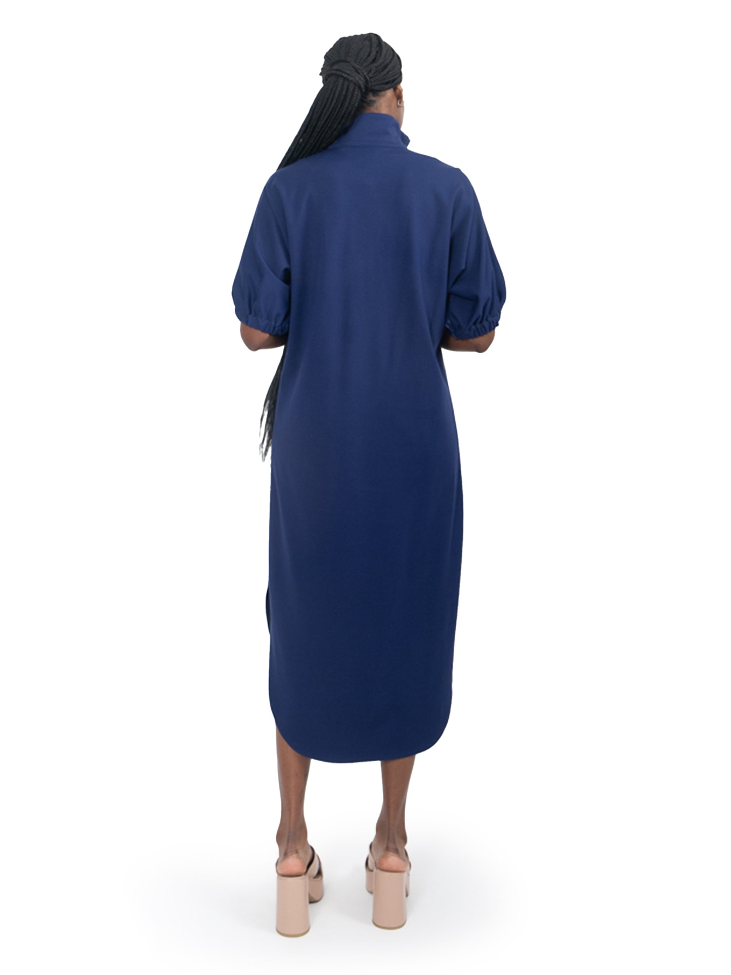 Poppy Caftan - Navy Ponte