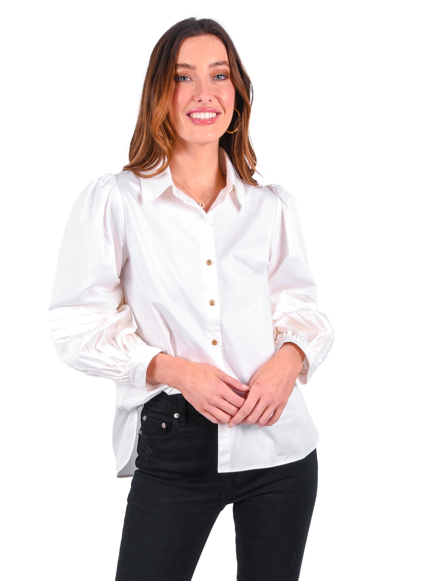 White oxford dress fashion shirt