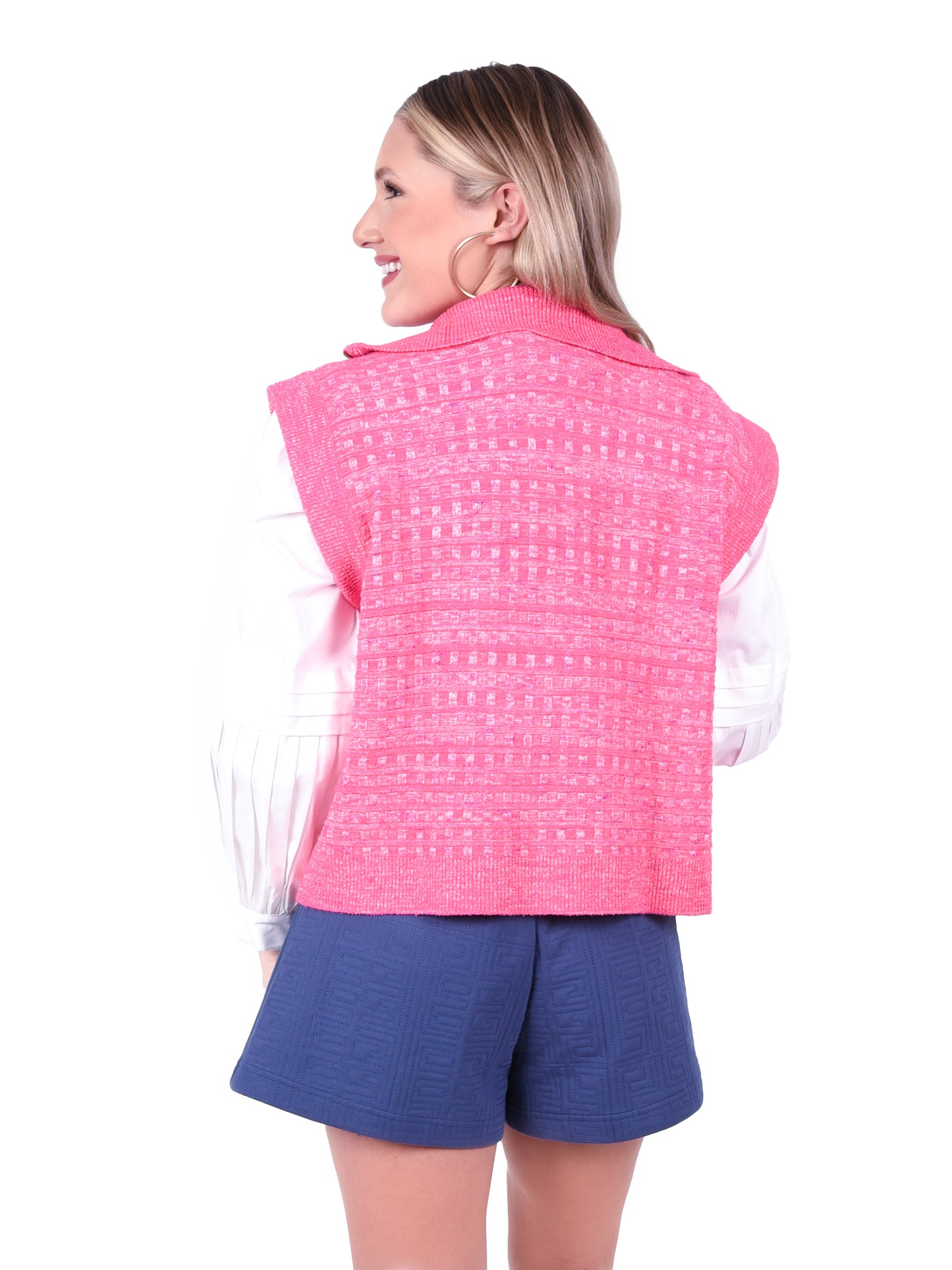 Poppy Pullover Vest - Pink Pop