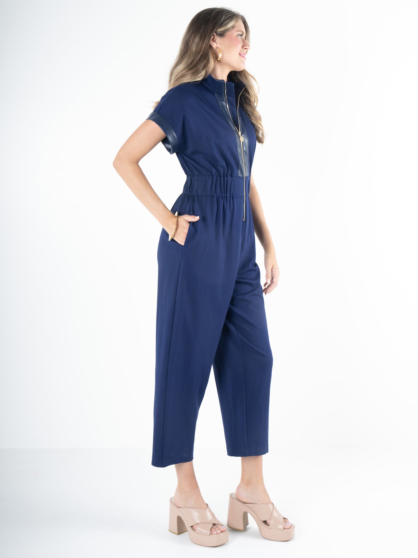 Poppy Jumpsuit - Navy