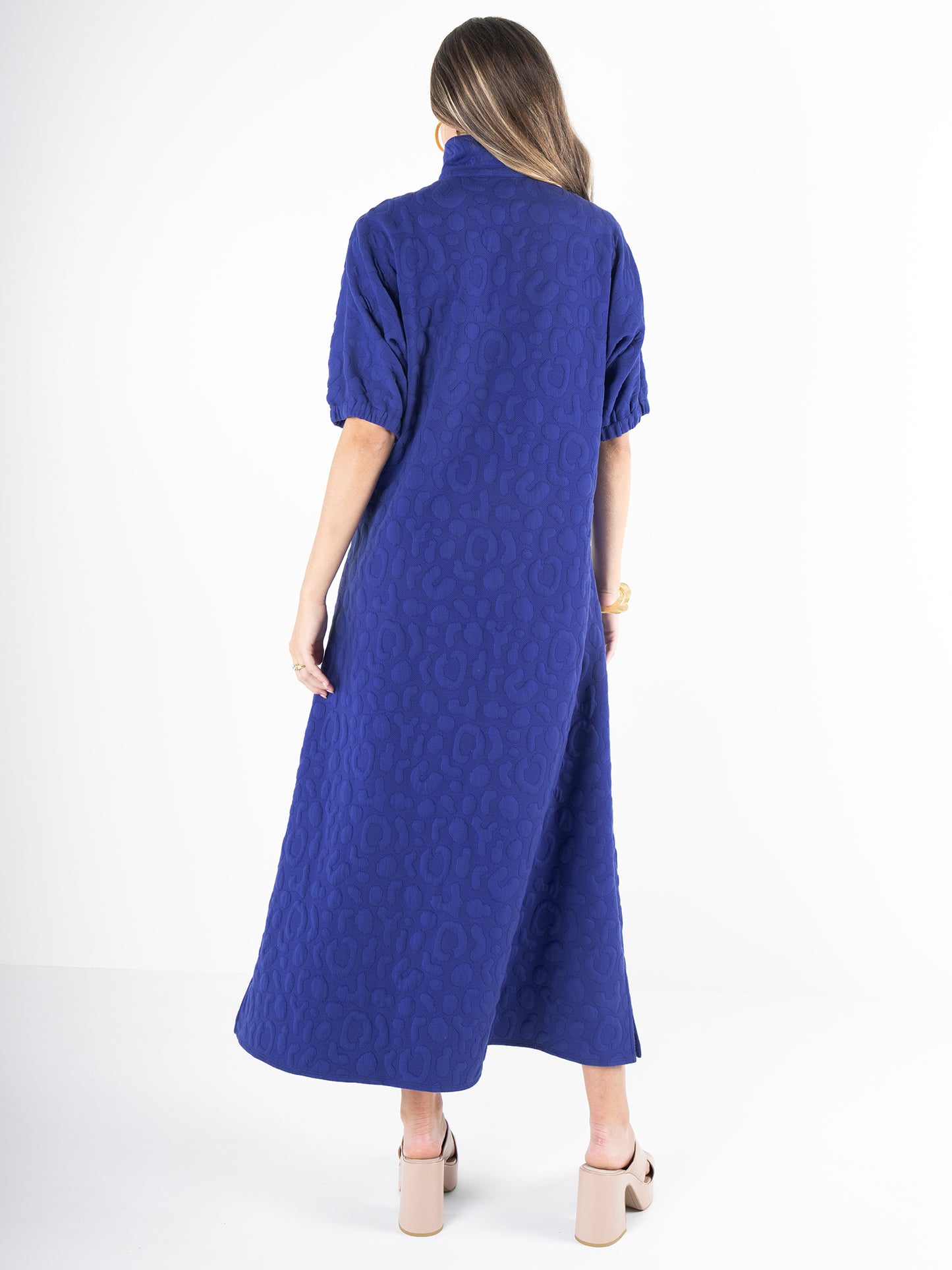 Poppy Maxi - Royal Blue Cheetah