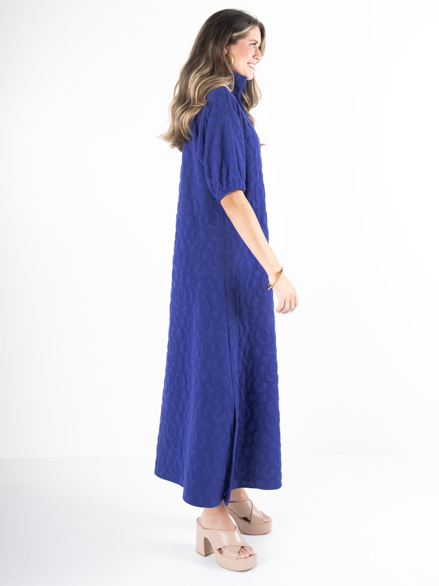 Poppy Maxi - Royal Blue Cheetah