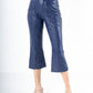 Saylor Pant - Navy Vegan Ostrich Leather