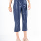 Saylor Pant - Navy Vegan Ostrich Leather