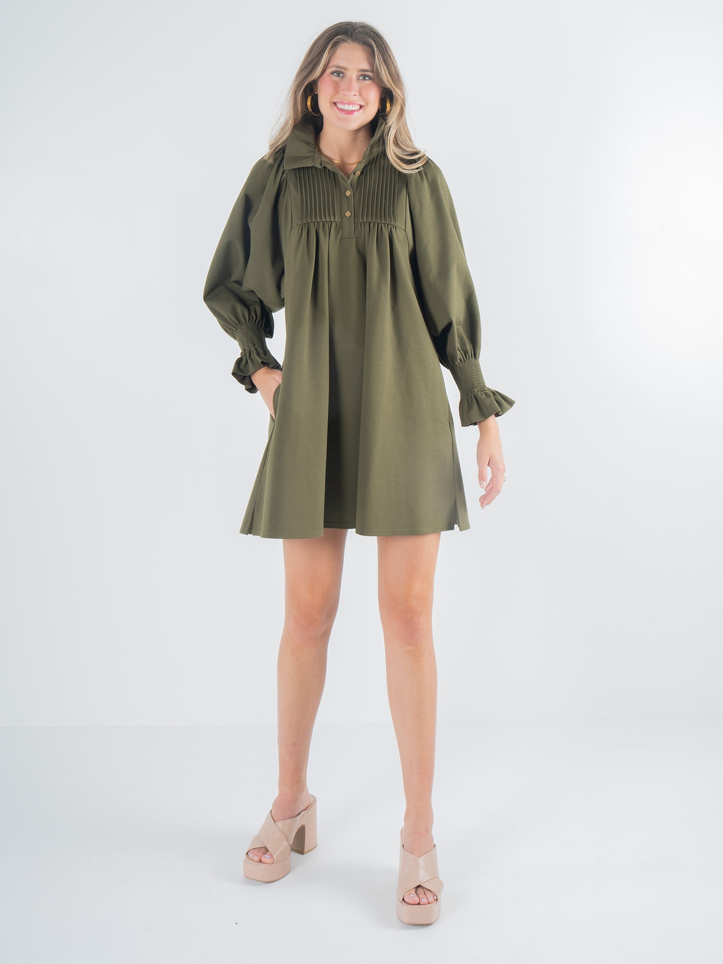 Charlotte Dress - Olive Night