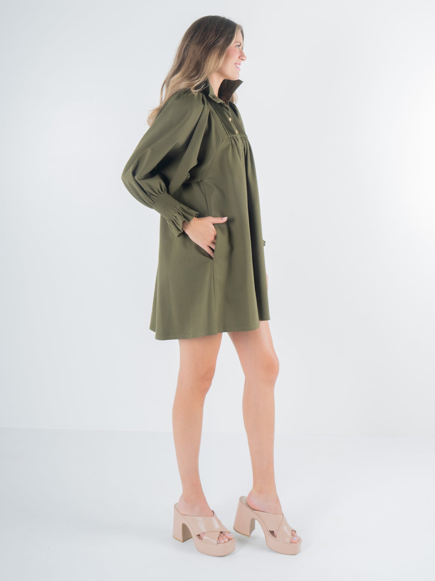 Charlotte Dress - Olive Night