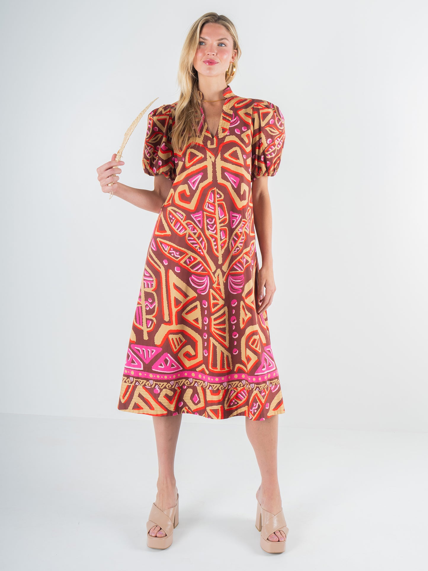 Hampton Dress - Tribal Palm