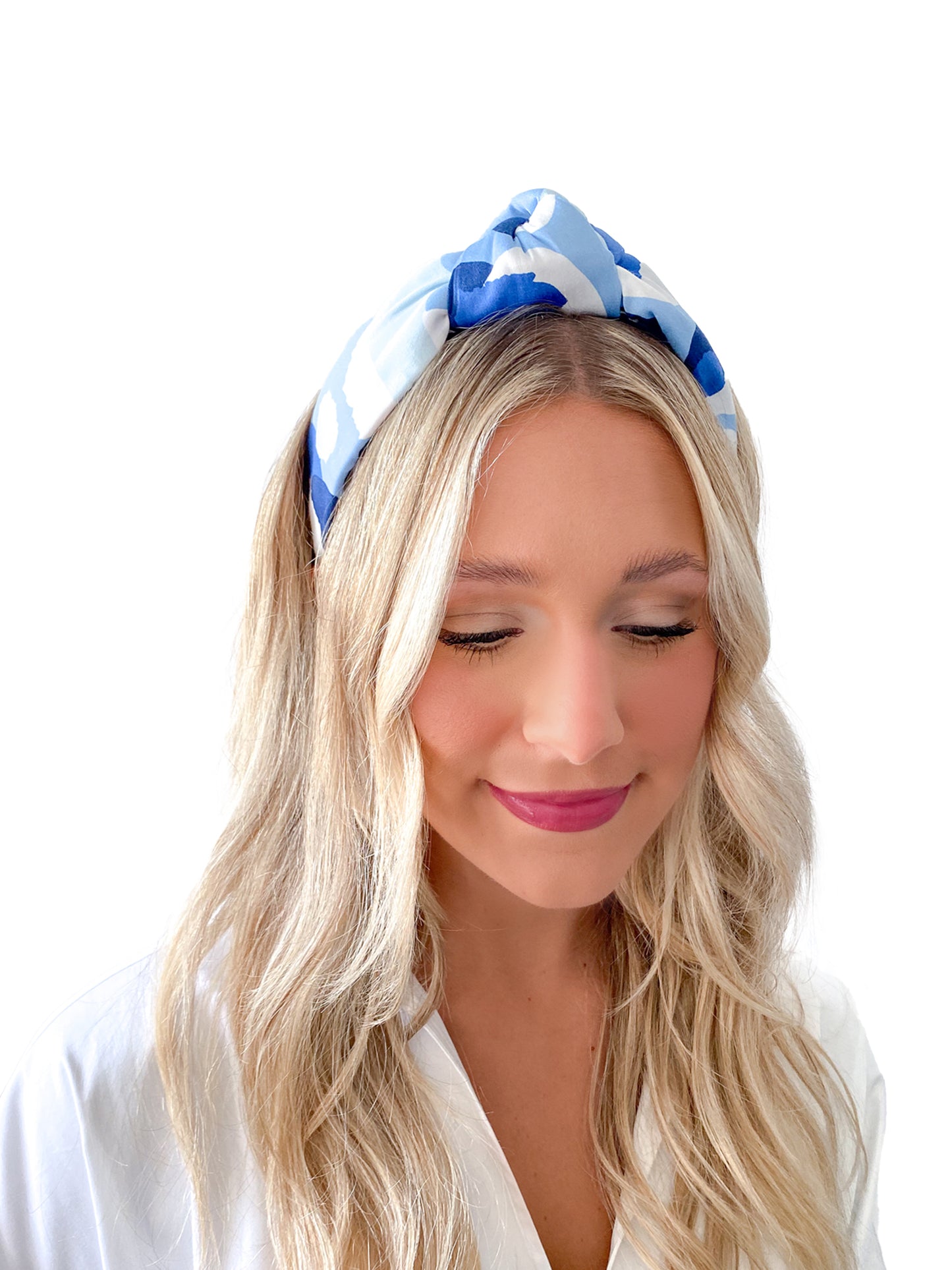 Blue Collegiate Cheetah Headband