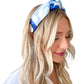 Blue Collegiate Cheetah Headband