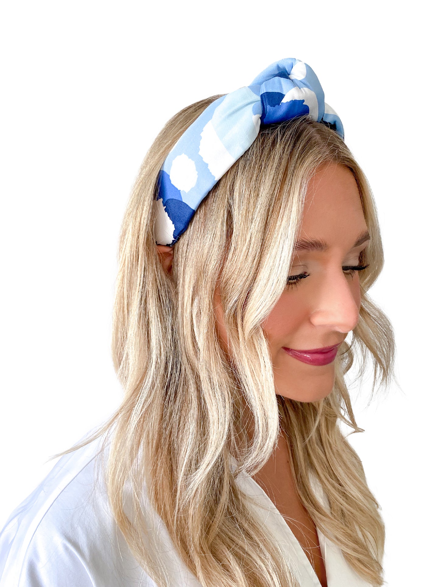 Blue Collegiate Cheetah Headband