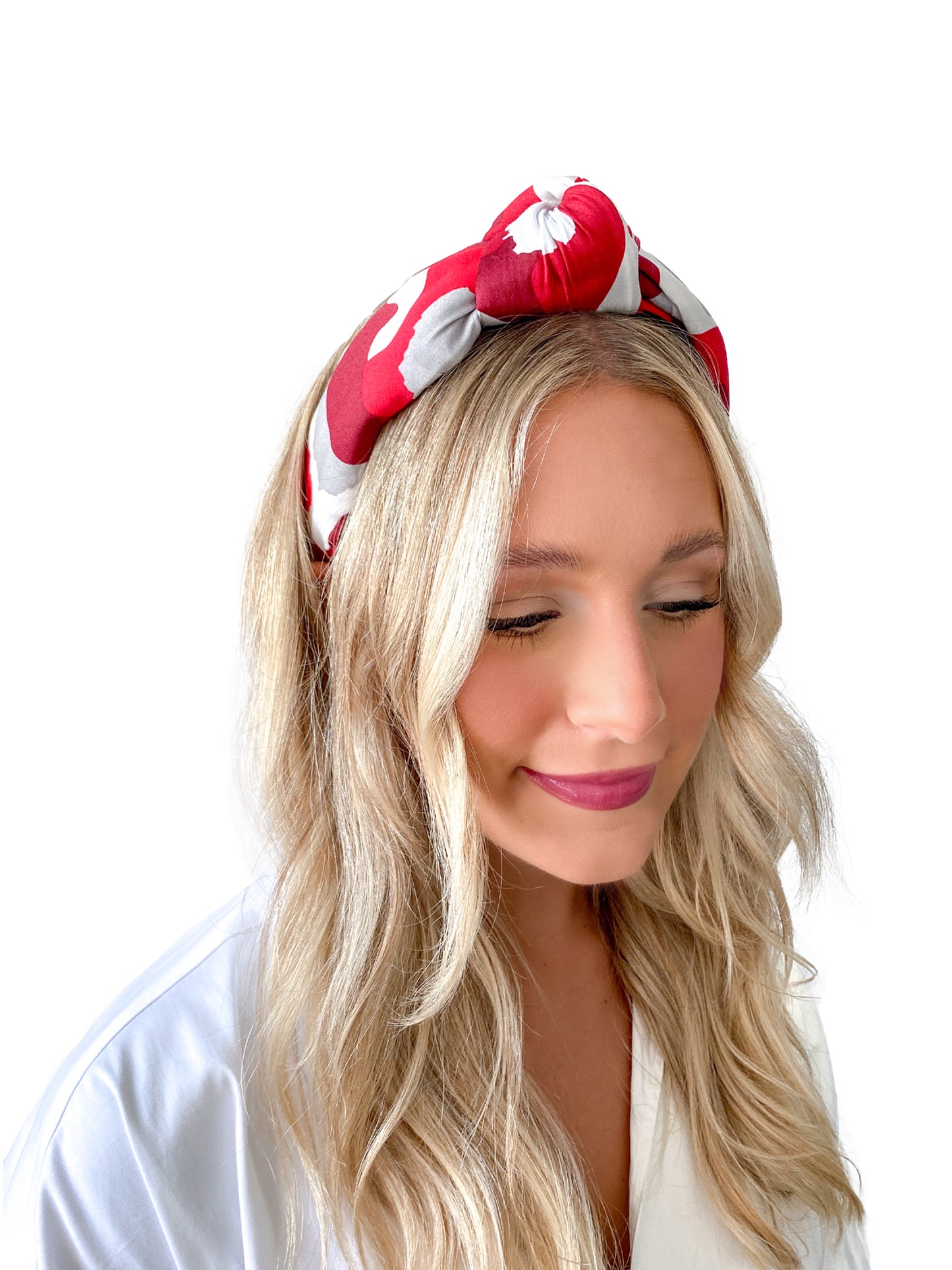 Burgundy Collegiate Cheetah Headband