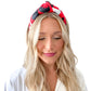 Red Collegiate Cheetah Headband