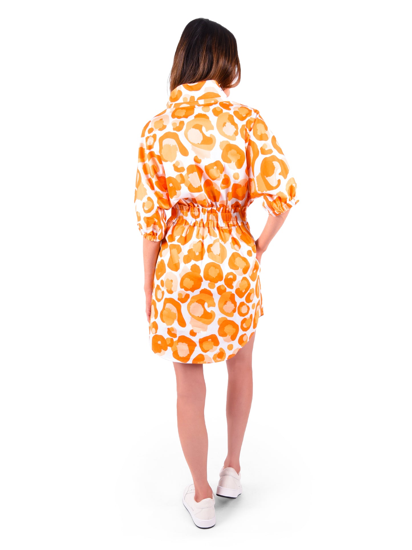 Palmer Dress - Orange Collegiate Cheetah