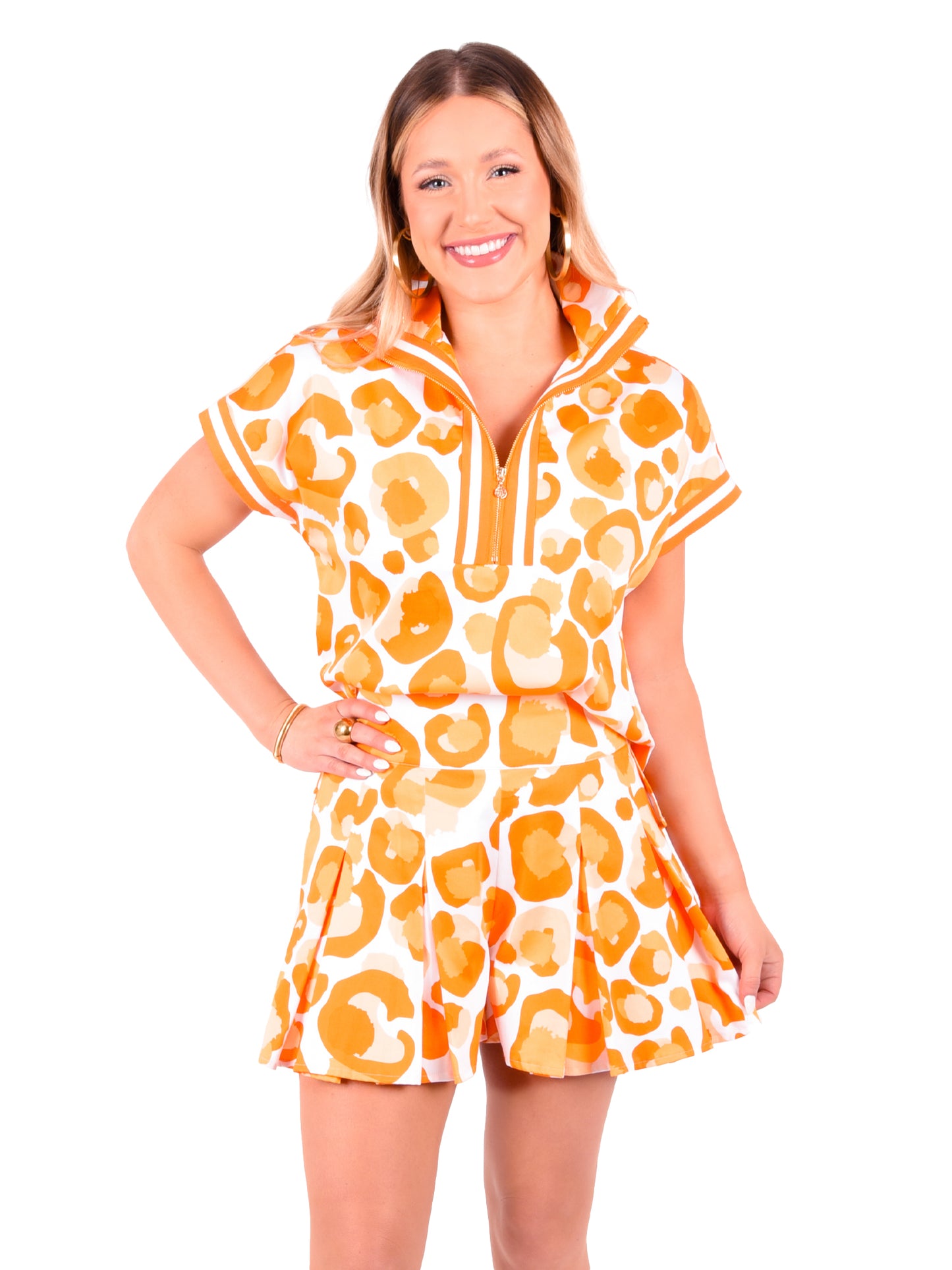 Party Short - Orange Collegiate Cheetah