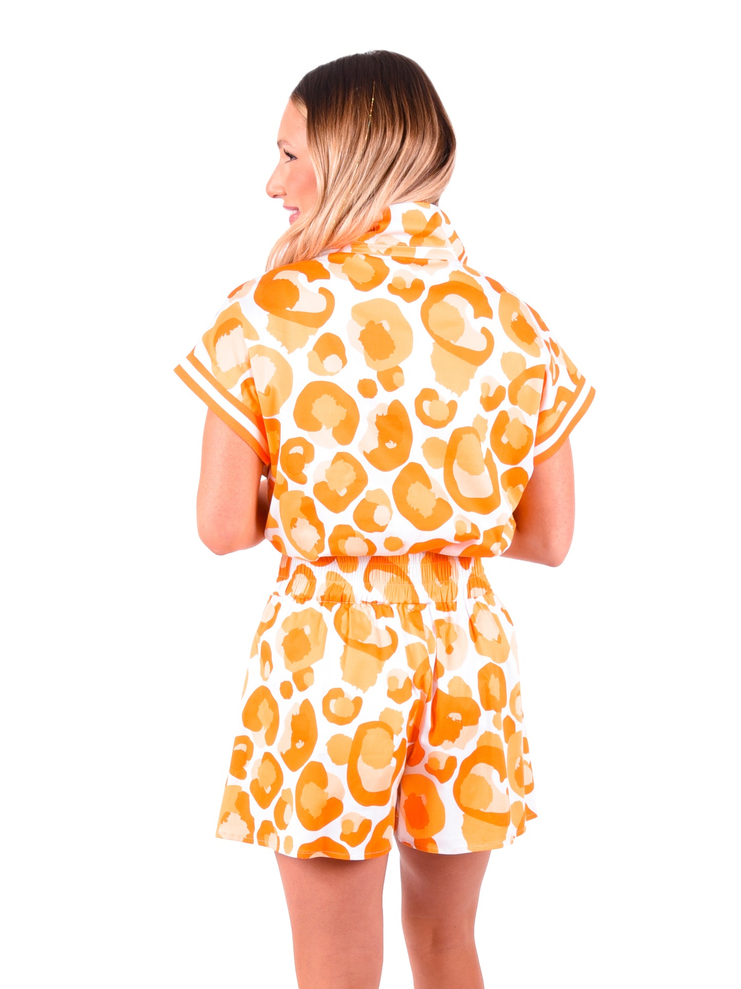 Poppy Pullover - Orange Collegiate Cheetah