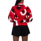 Lolli Sweater - Red Collegiate Cheetah