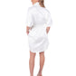 Palmer Dress - White Cotton Poplin