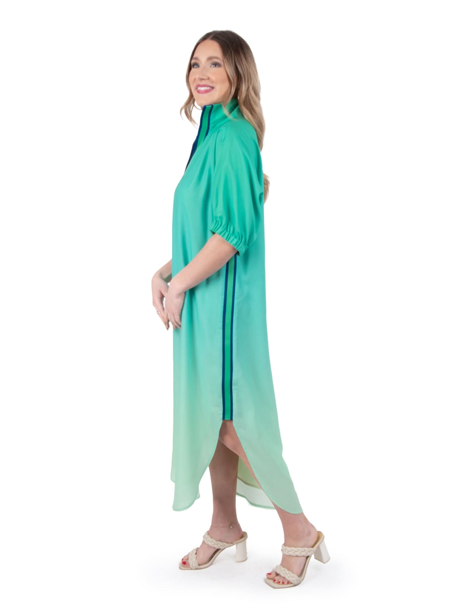 Emily McCarthy Britt Dress-Pink Carnation Stripe main image 1