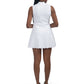 Varsity Orchid Dress - White Scuba