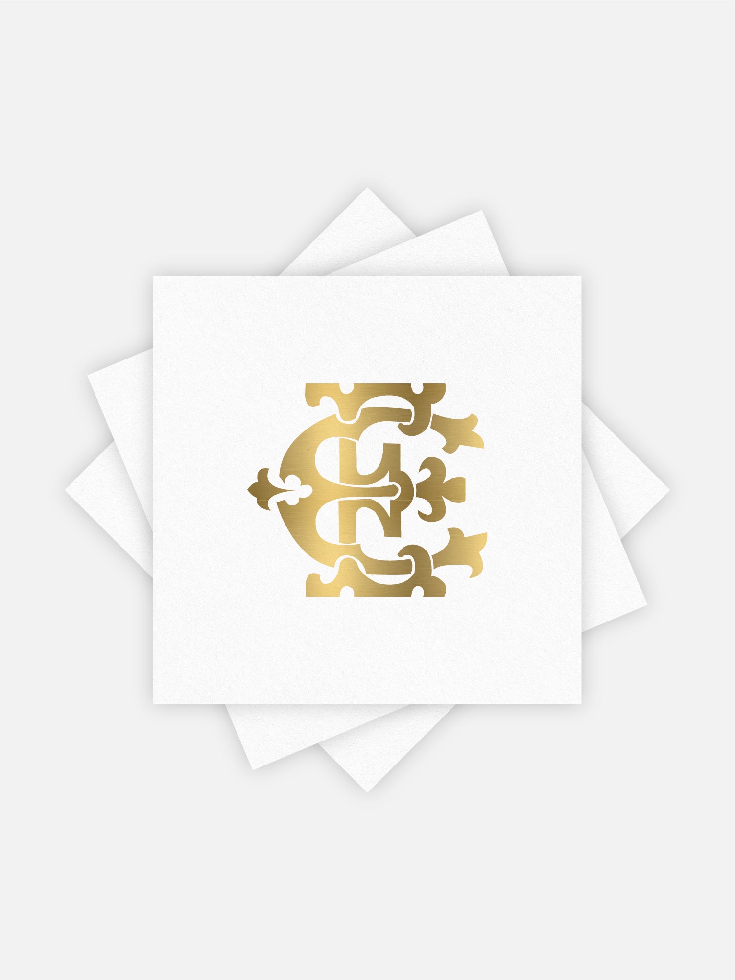 1-Letter Monogrammed Cocktail Napkins