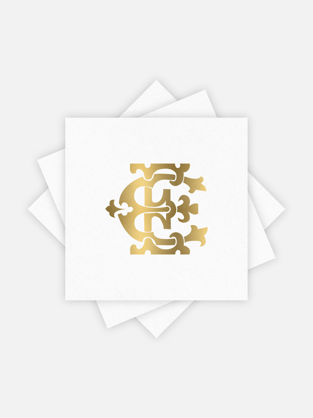1-Letter Monogrammed Cocktail Napkins