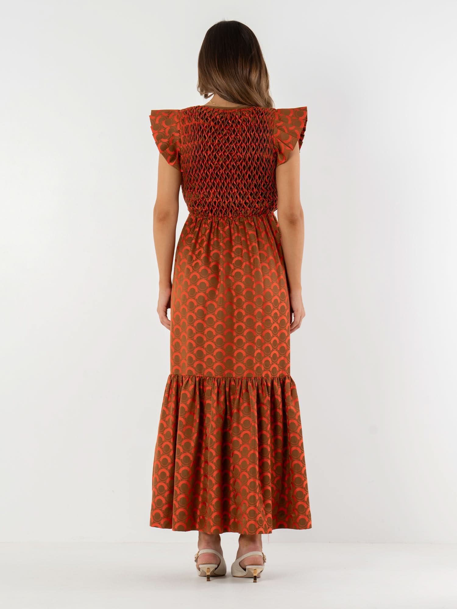 Grace Dress- Tangerine Mod L Grace Dress- Tangerine Mod L