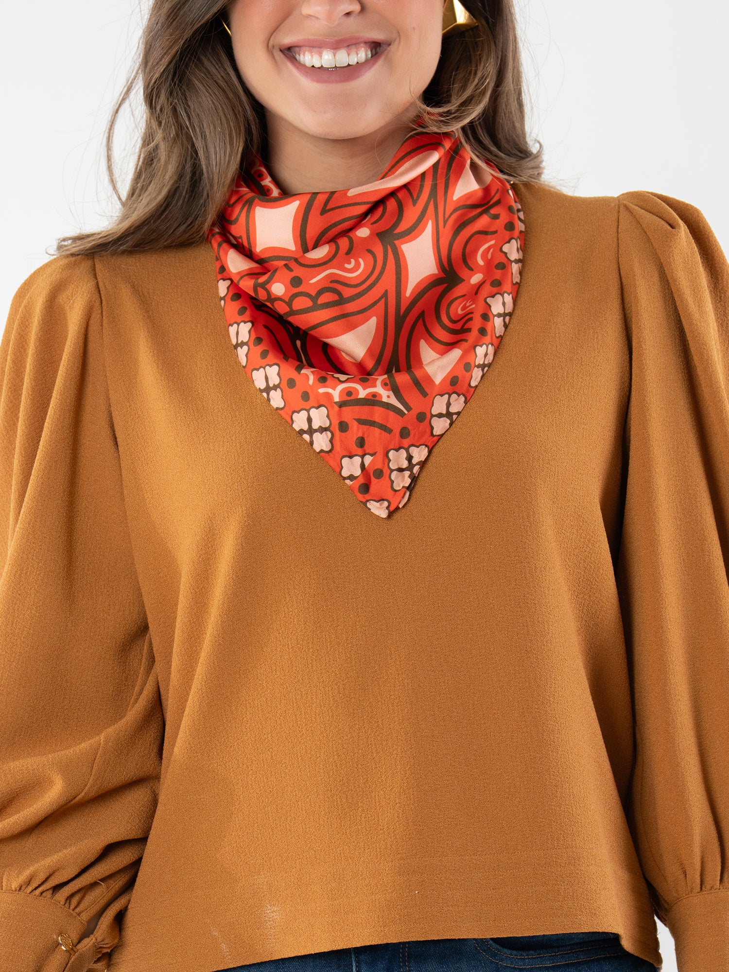 Hand-Stitched Silk Scarf