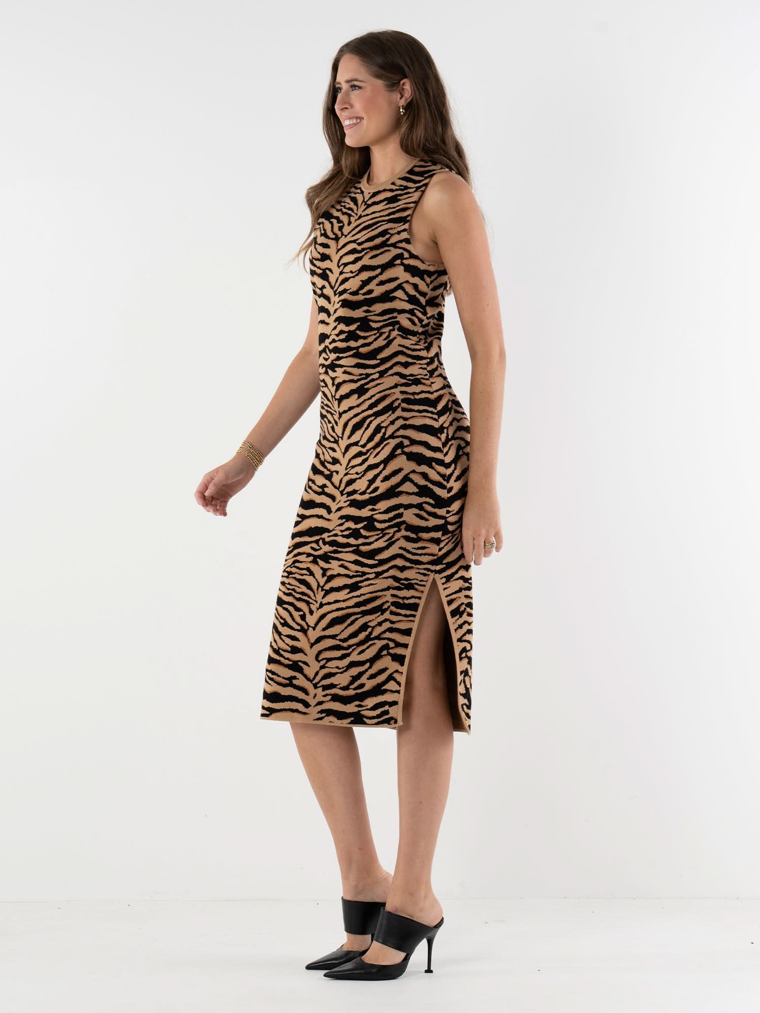 Simone Sweater Dress- Tiger M Simone Sweater Dress- Tiger M