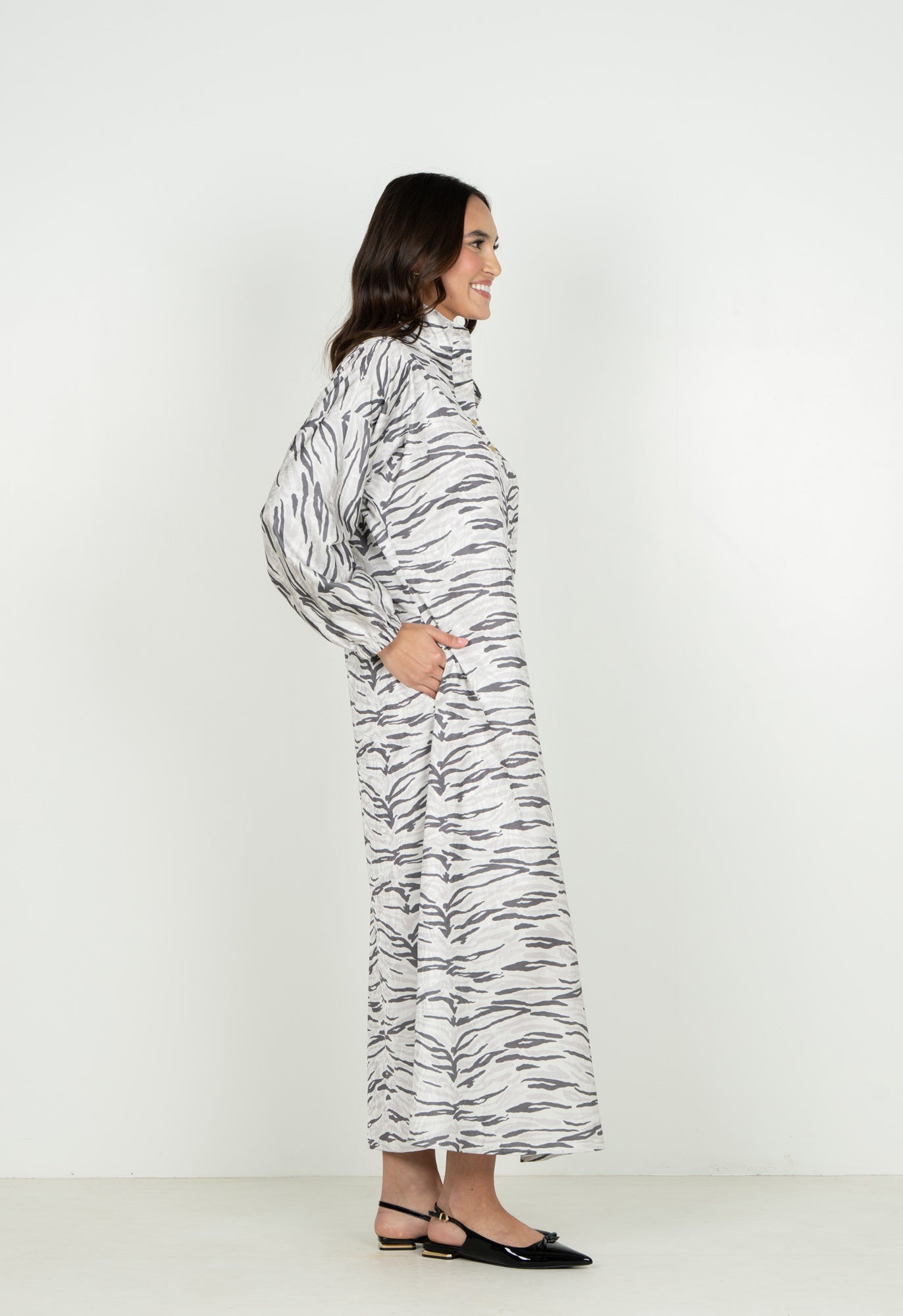 Long-Sleeve Poppy Maxi