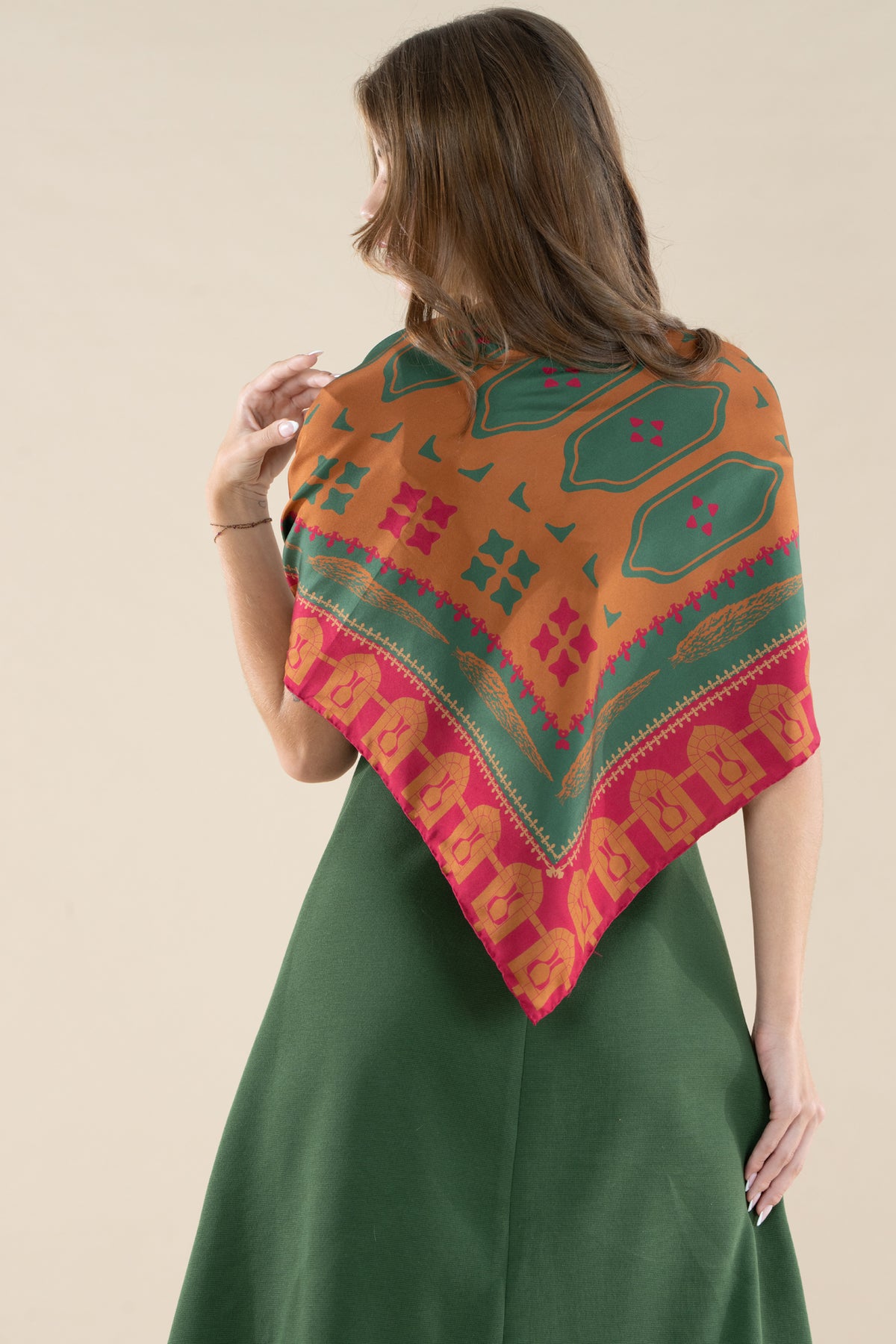 Hand-Stitched Silk Scarf