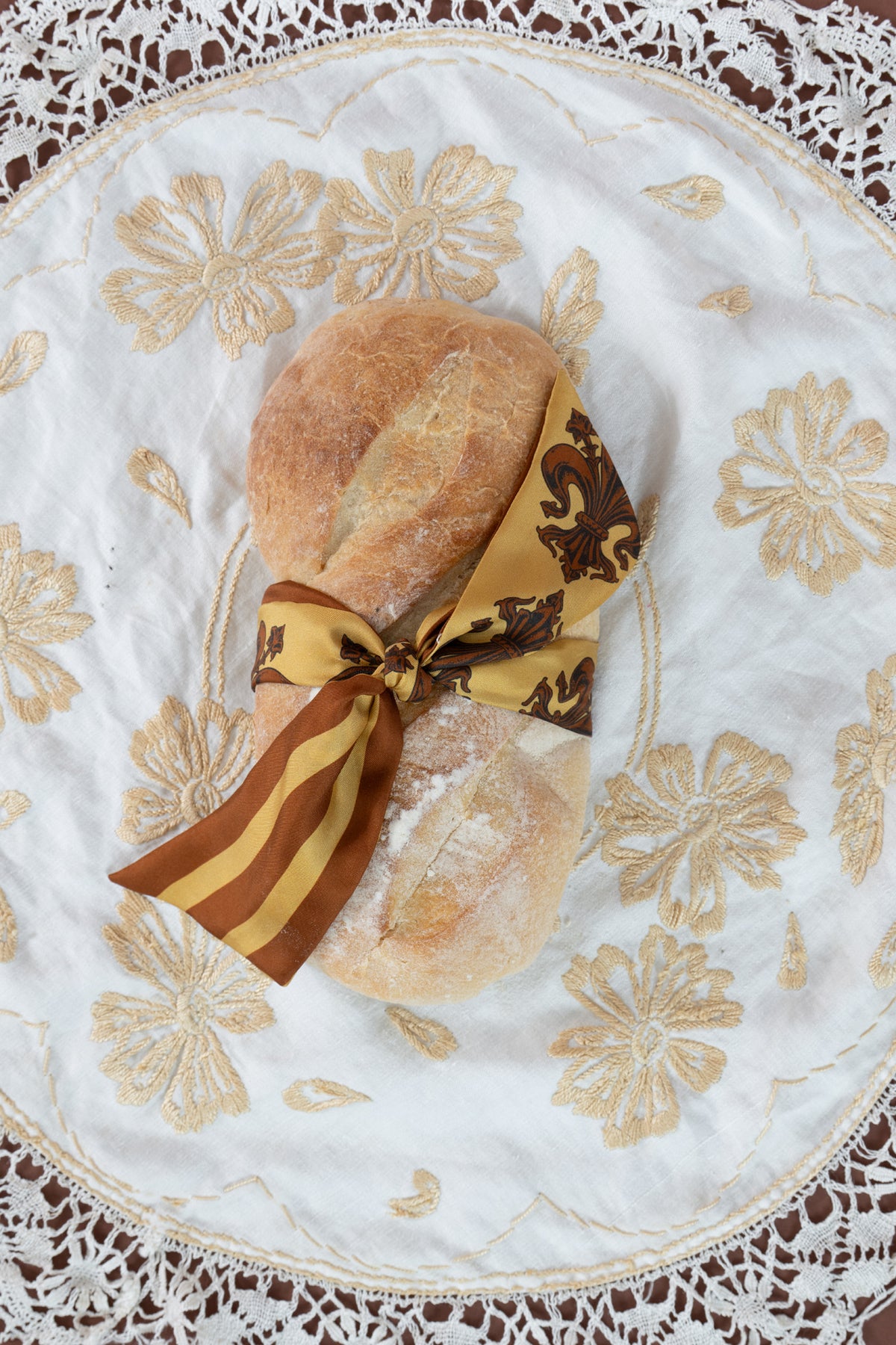 Hand-Stitched Silk Scarfette
