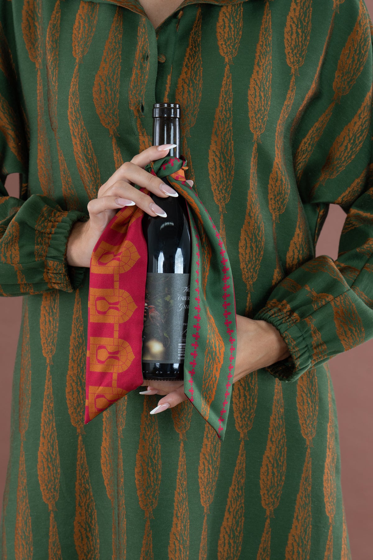 Hand-Stitched Silk Scarfette