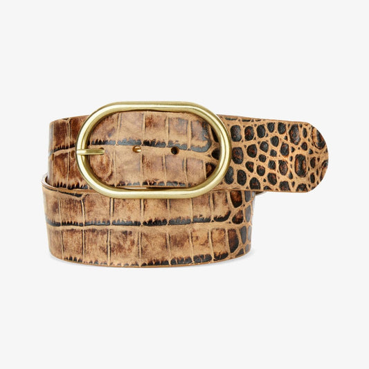 Fia Belt - Cognac Croc Safari