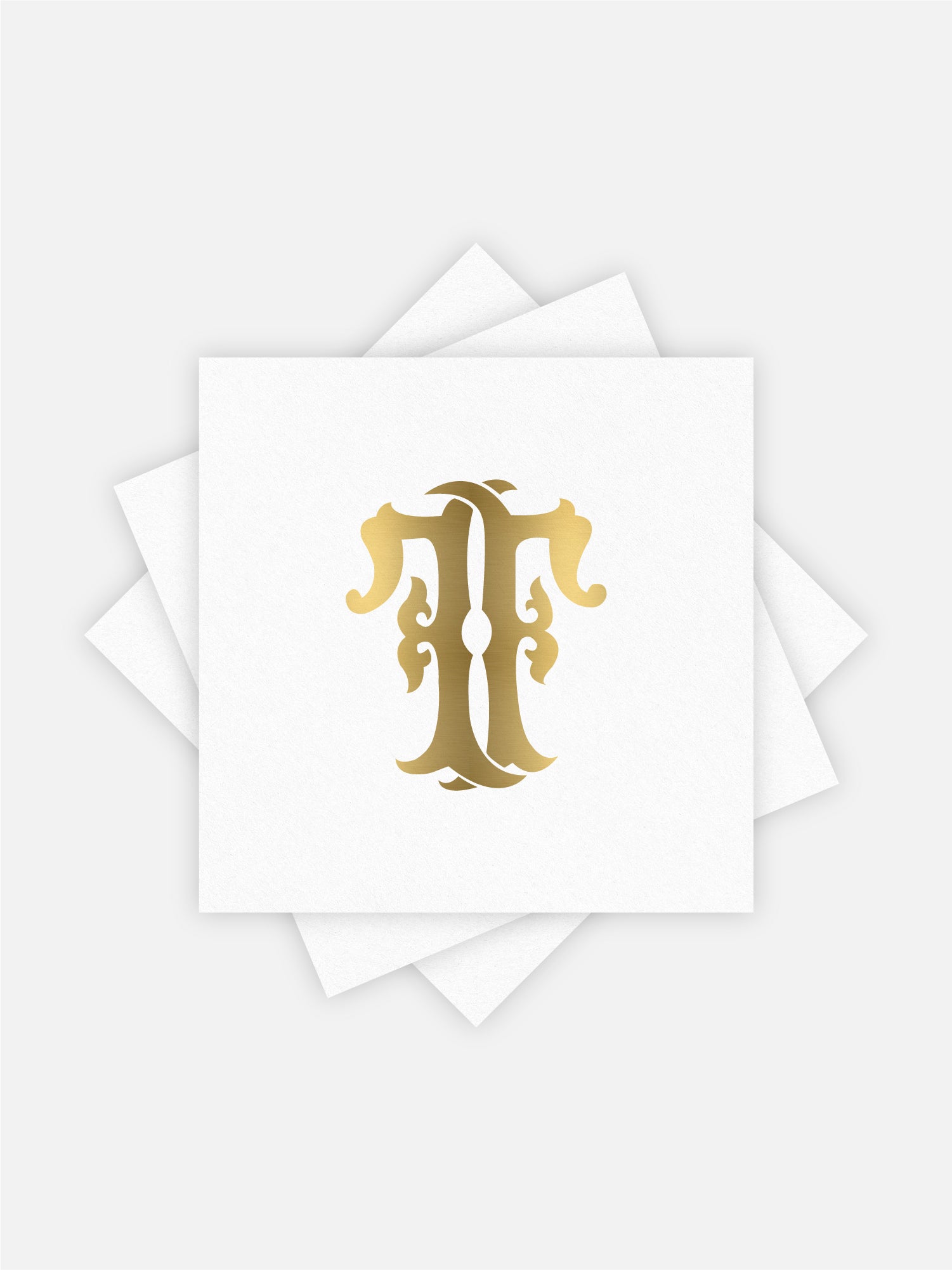 1-Letter Monogrammed Cocktail Napkins