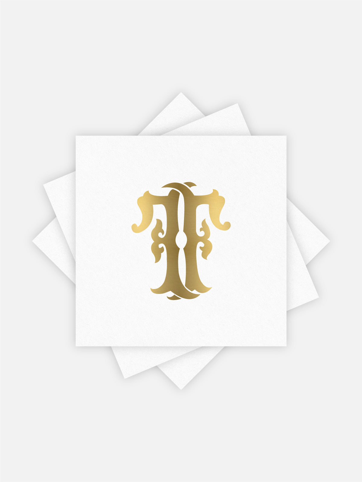 1-Letter Monogrammed Cocktail Napkins