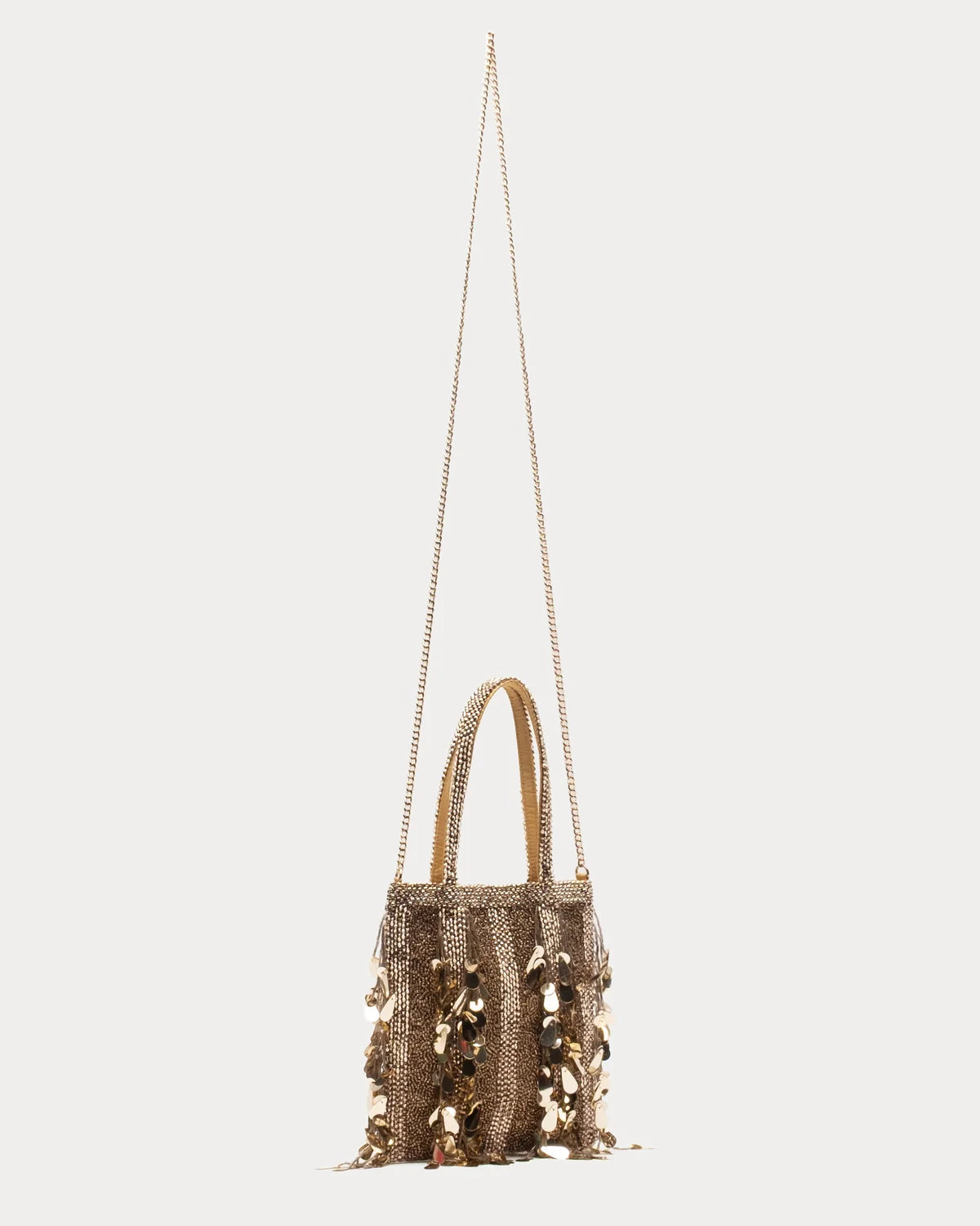 Gatsby Mini Tote Embellished Sequin Gold