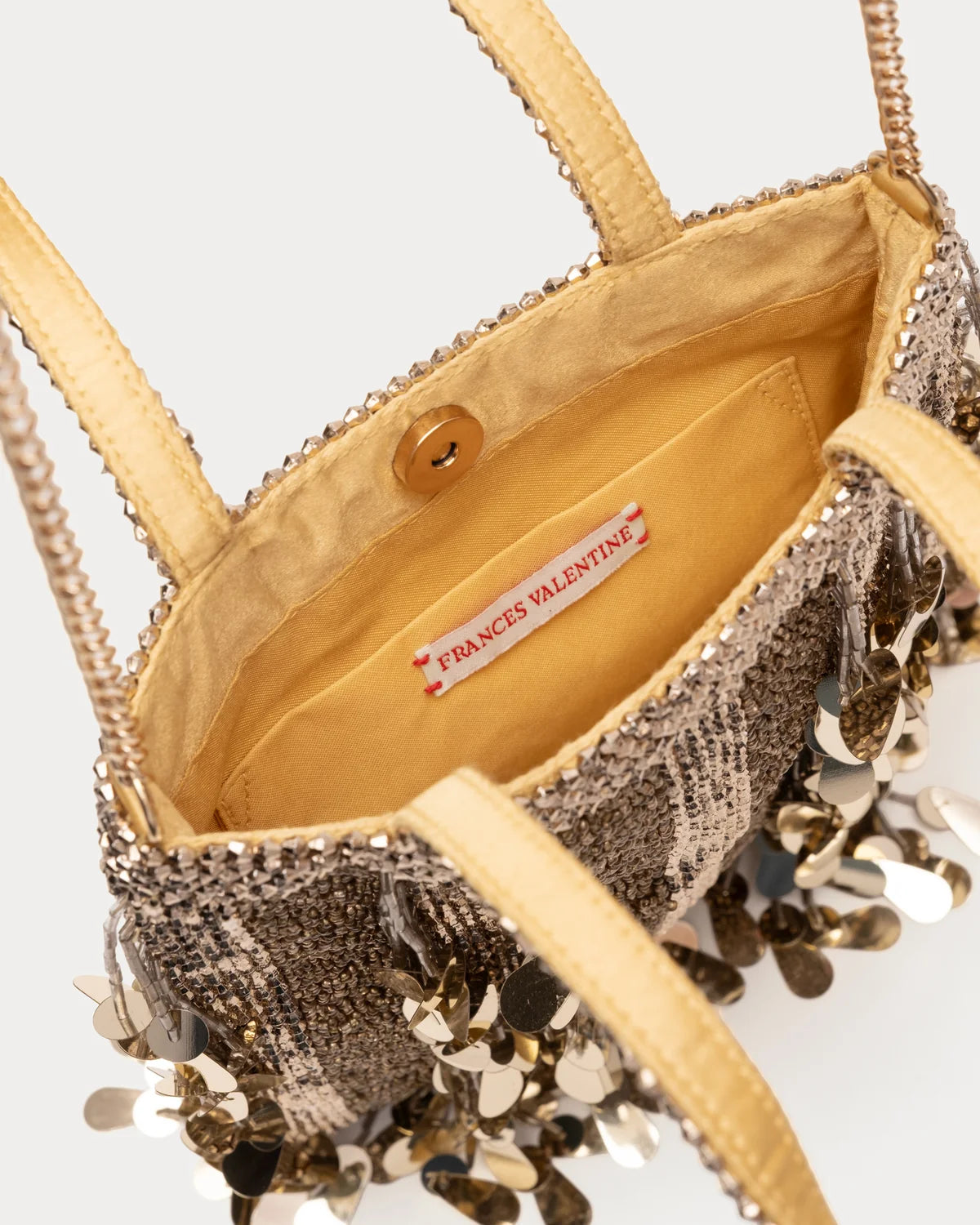 Gatsby Mini Tote Embellished Sequin Gold