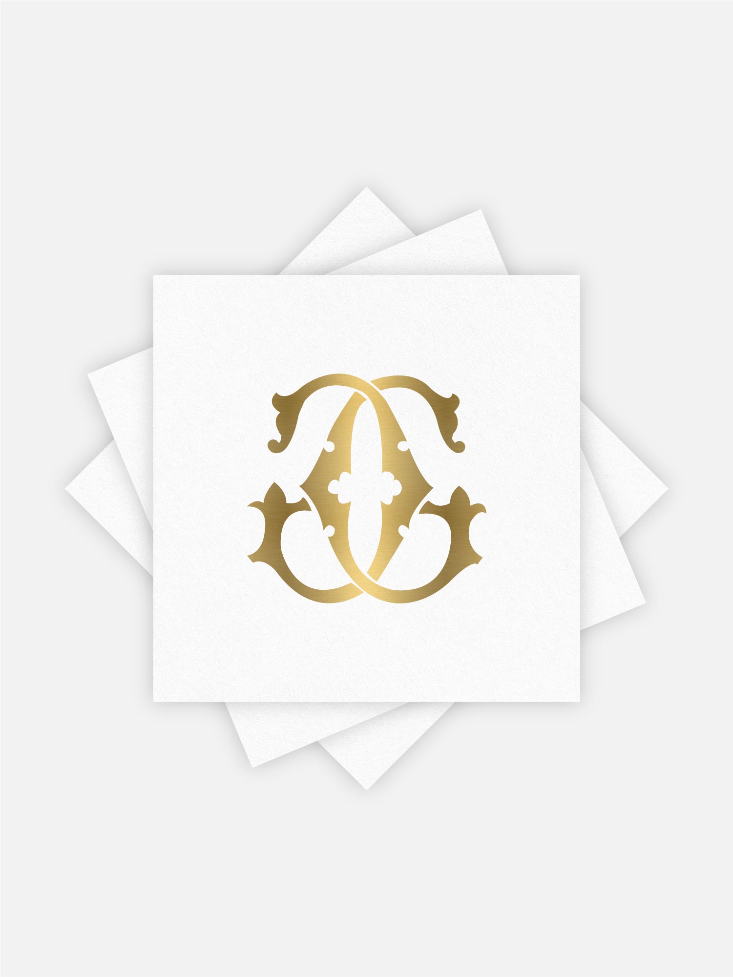 1-Letter Monogrammed Cocktail Napkins