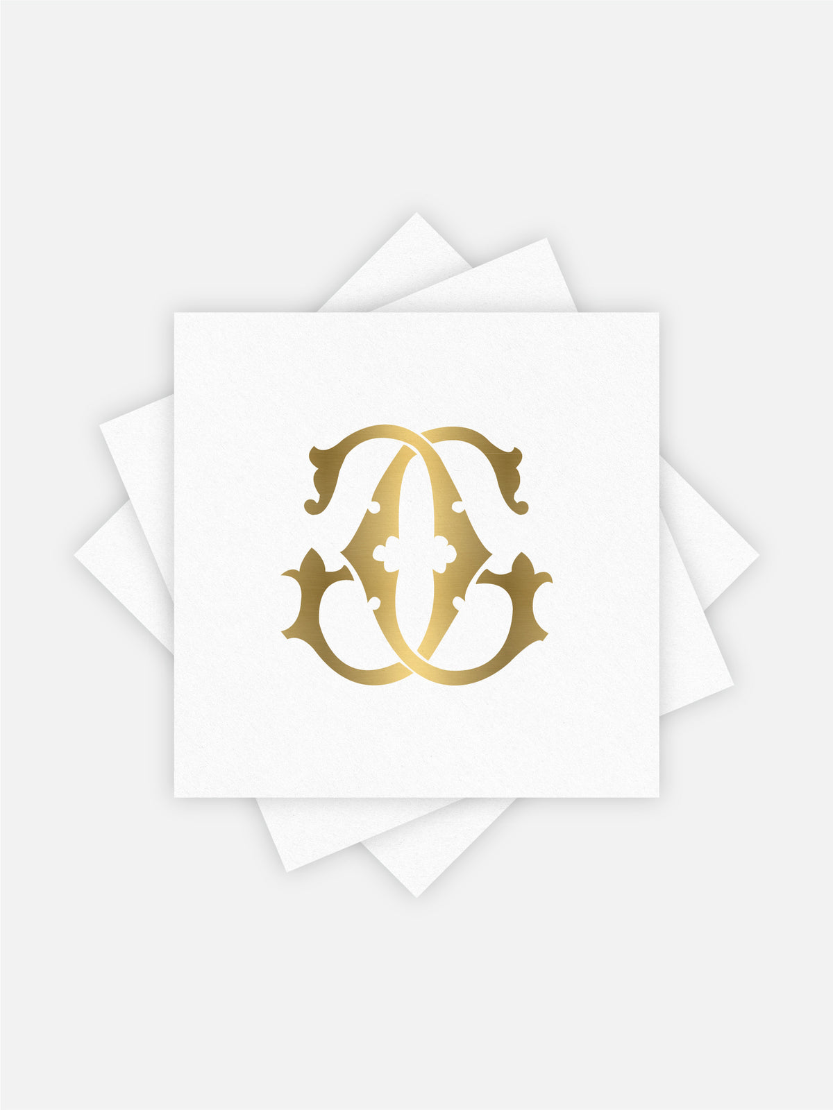 1-Letter Monogrammed Cocktail Napkins
