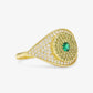 Green Evil Eye Ring