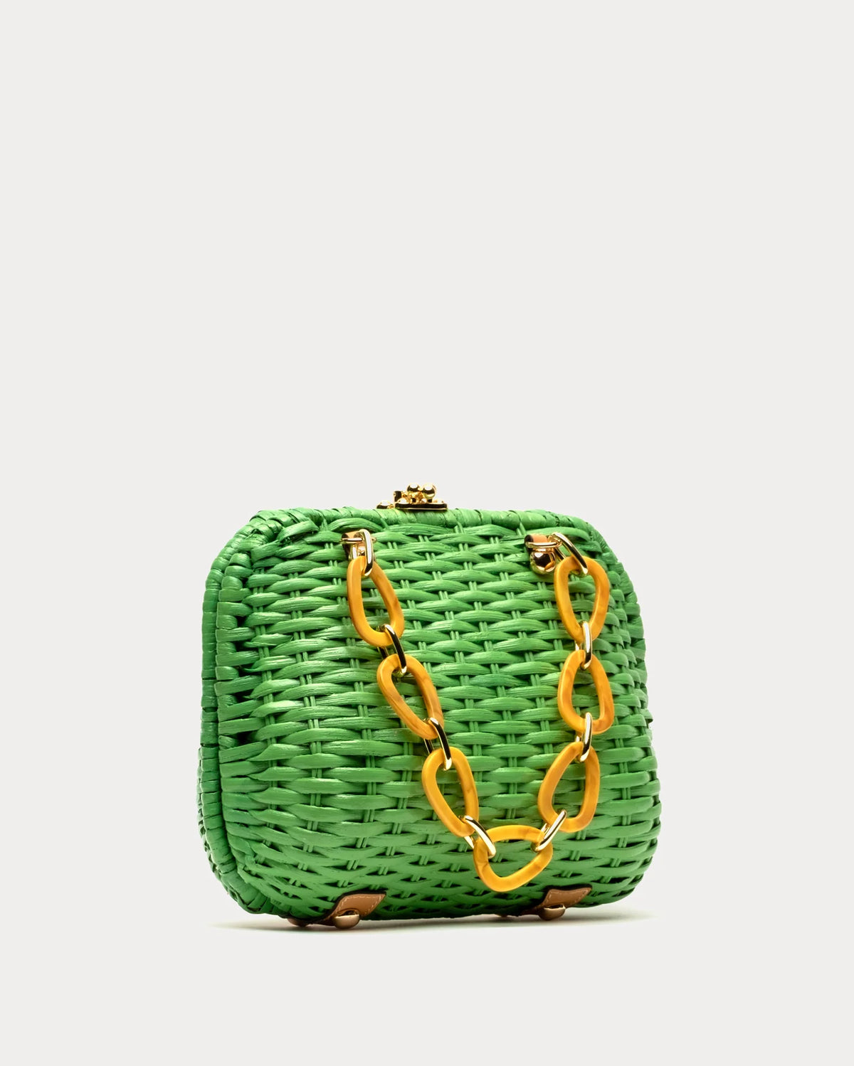Hen Bag Wicker - Green