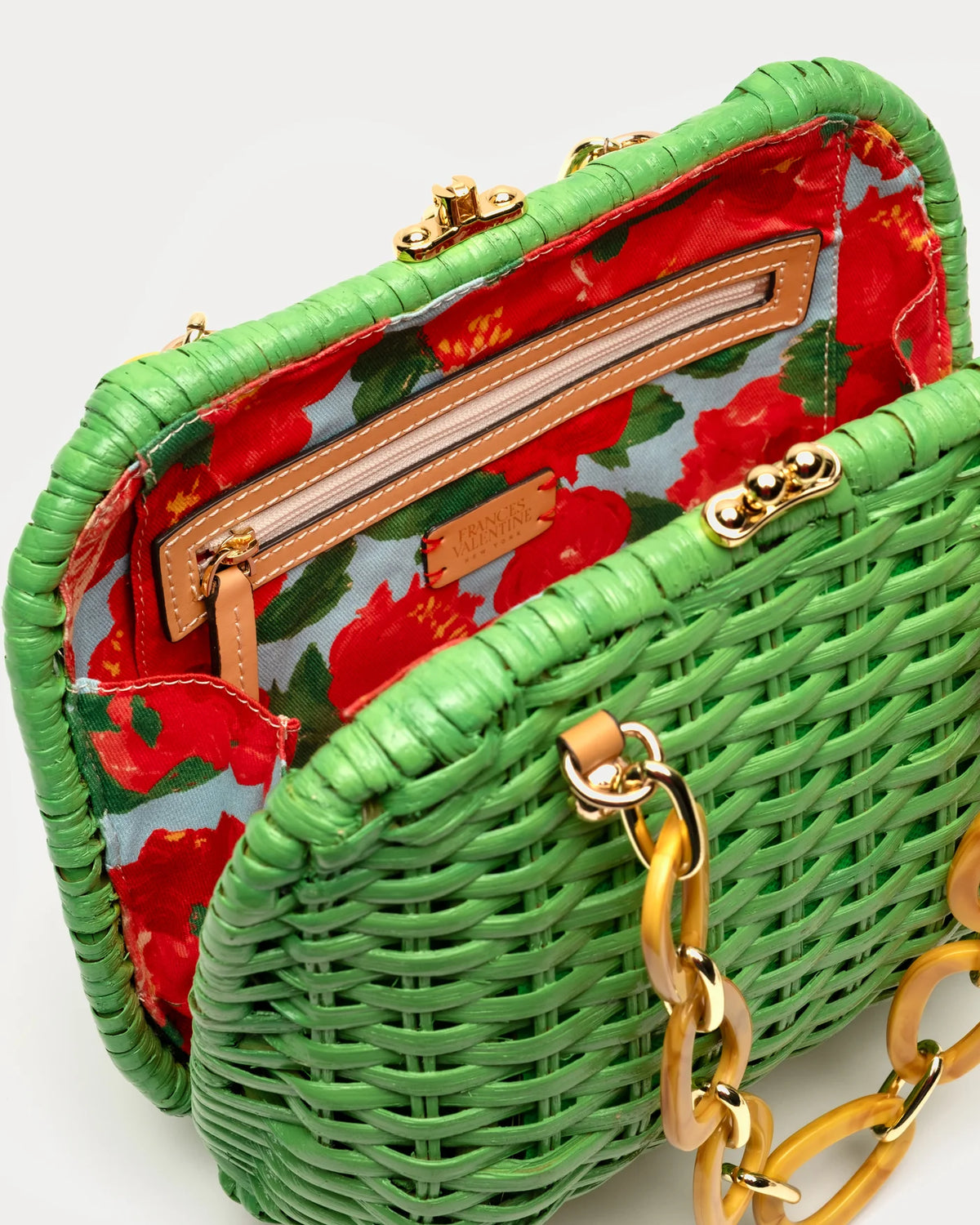 Hen Bag Wicker - Green
