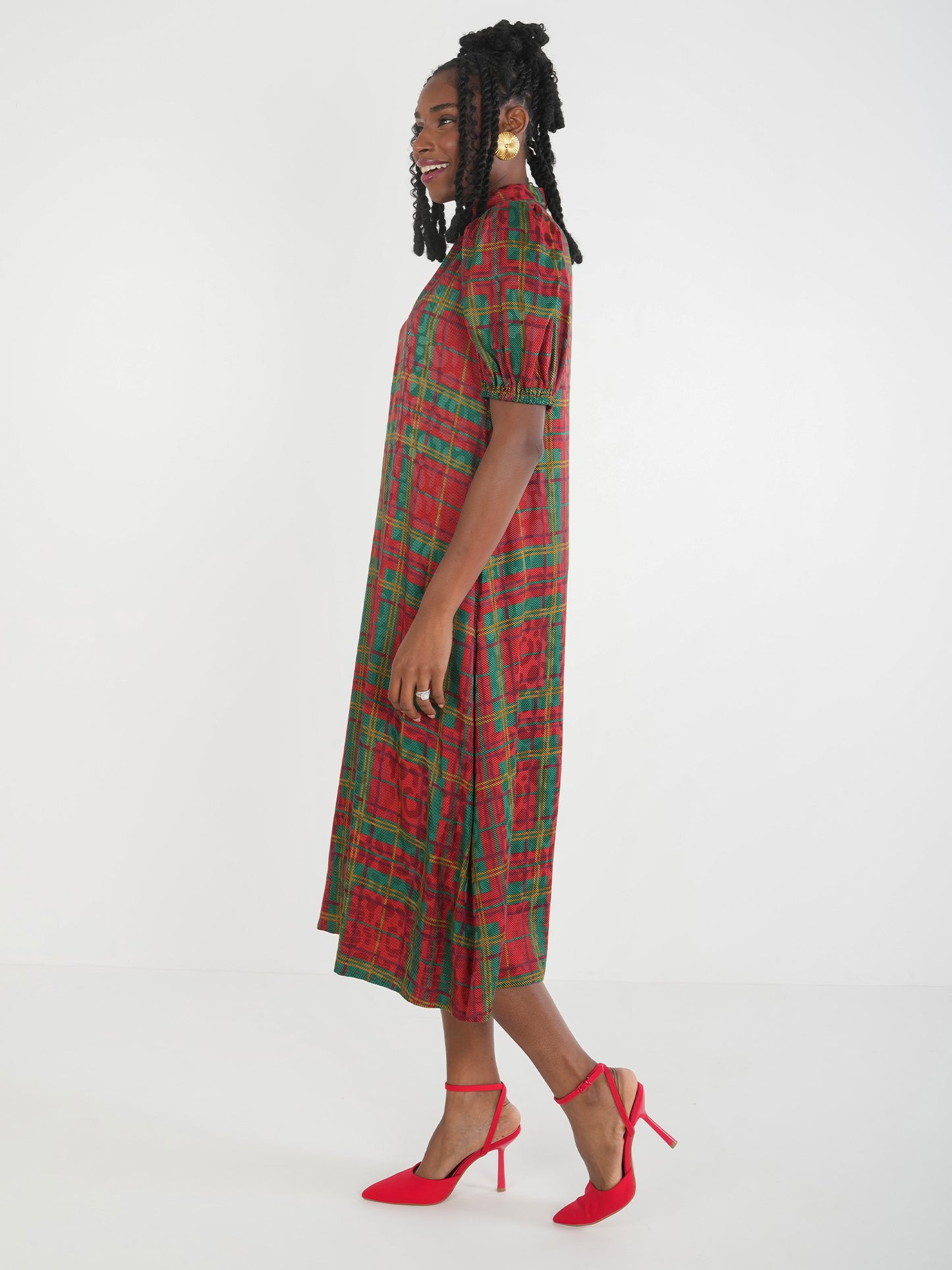 Hampton Dress - Tartan Cheetah