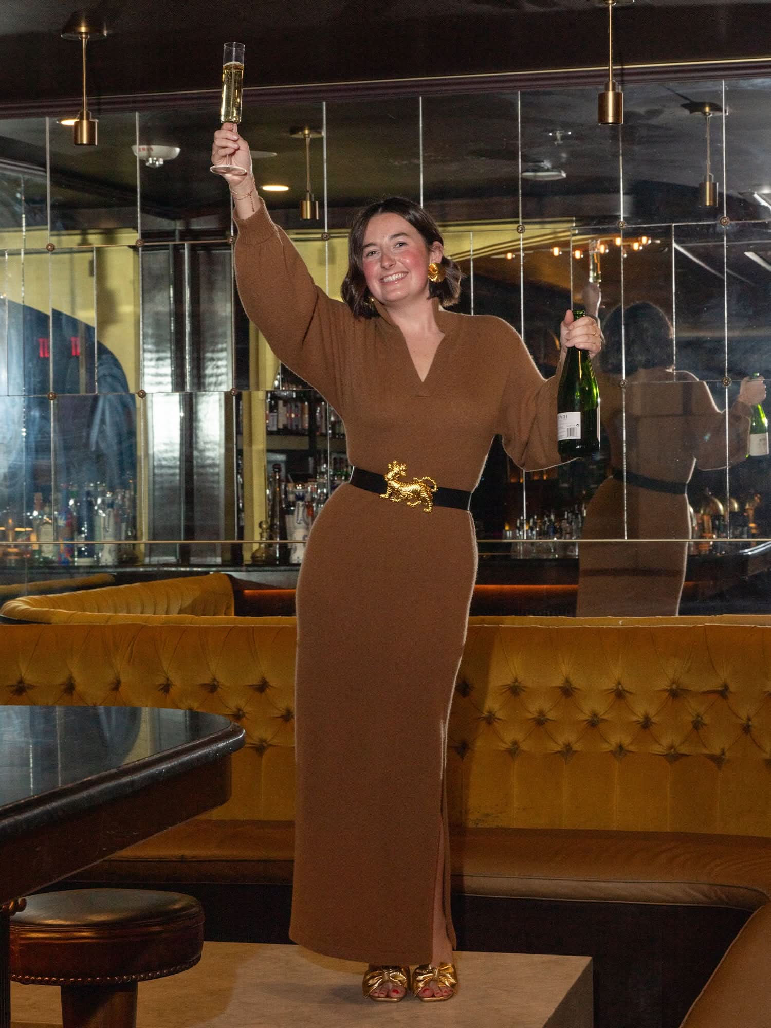 Lolli Maxi Dress in Lion Cashmere – Emily McCarthy