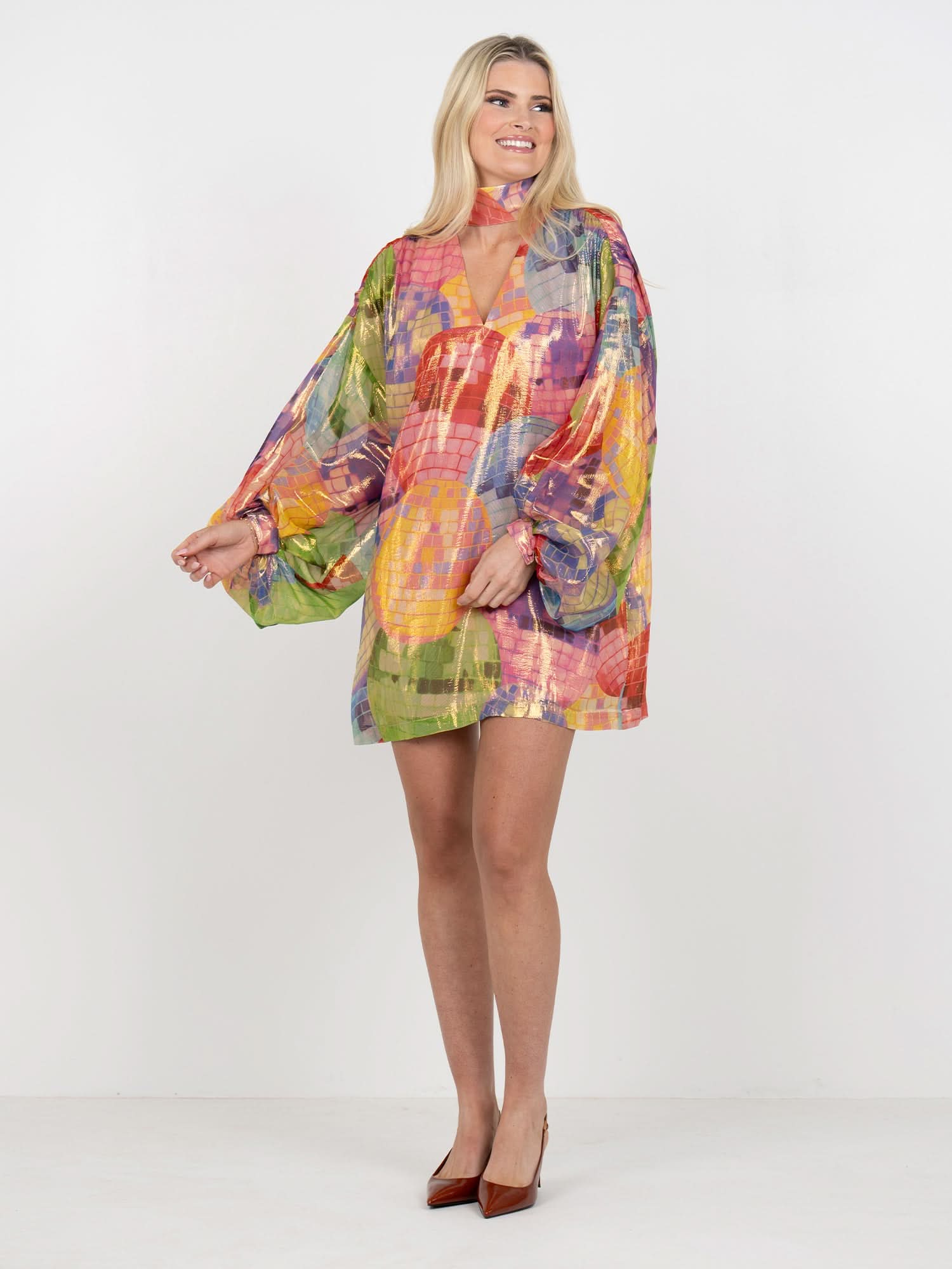 knee length dresses for ladies Sasha Mini in Disco Emily McCarthy