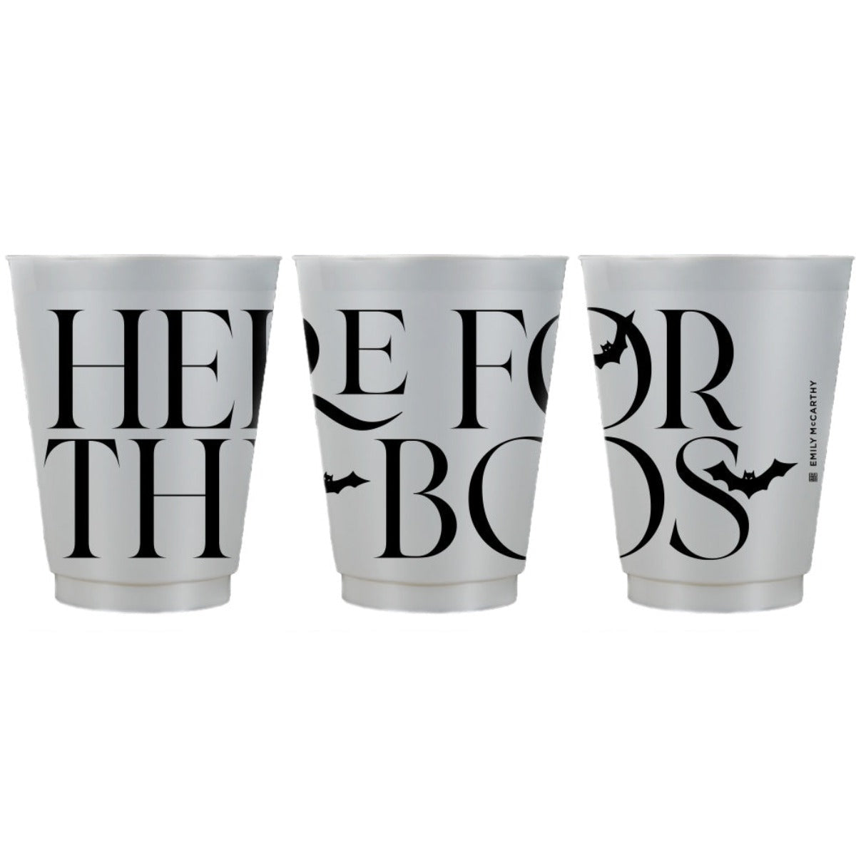Here For The Boos 16 oz Frosted Cups