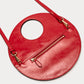 Juno Round Bag Crinkled Leather - Red