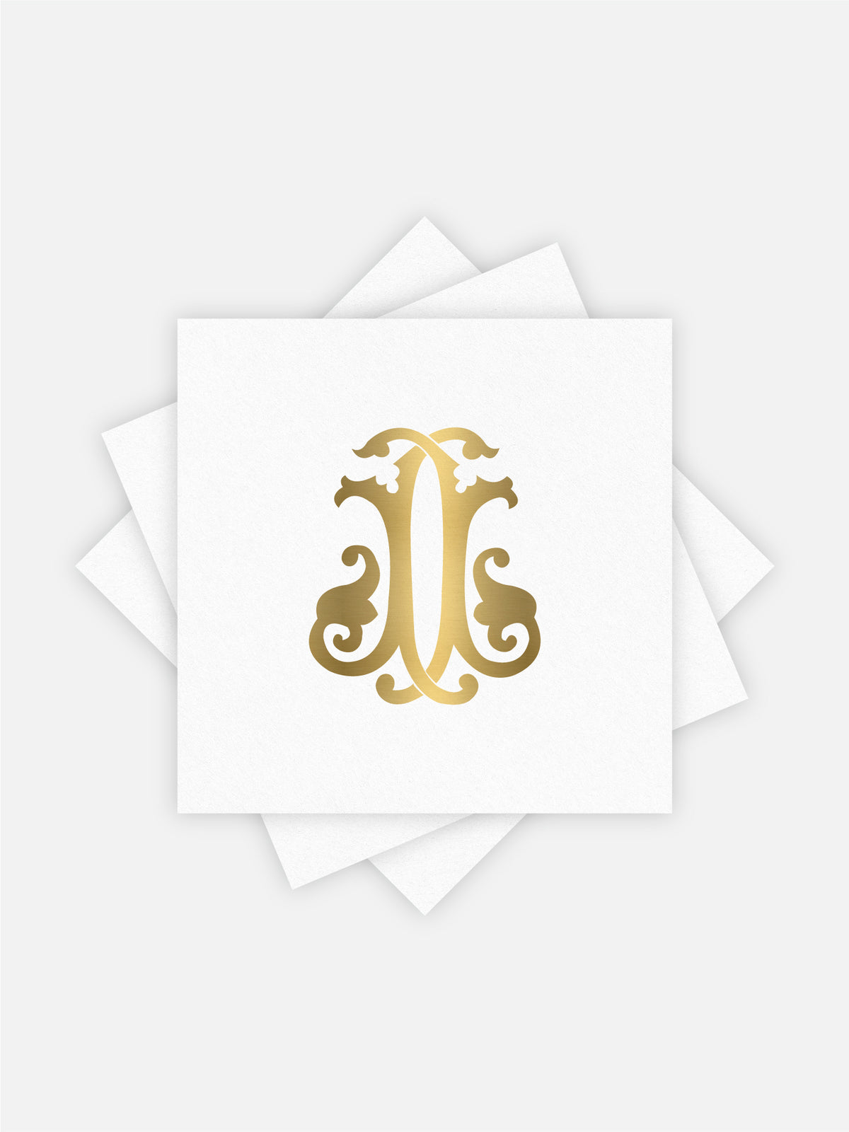 1-Letter Monogrammed Cocktail Napkins