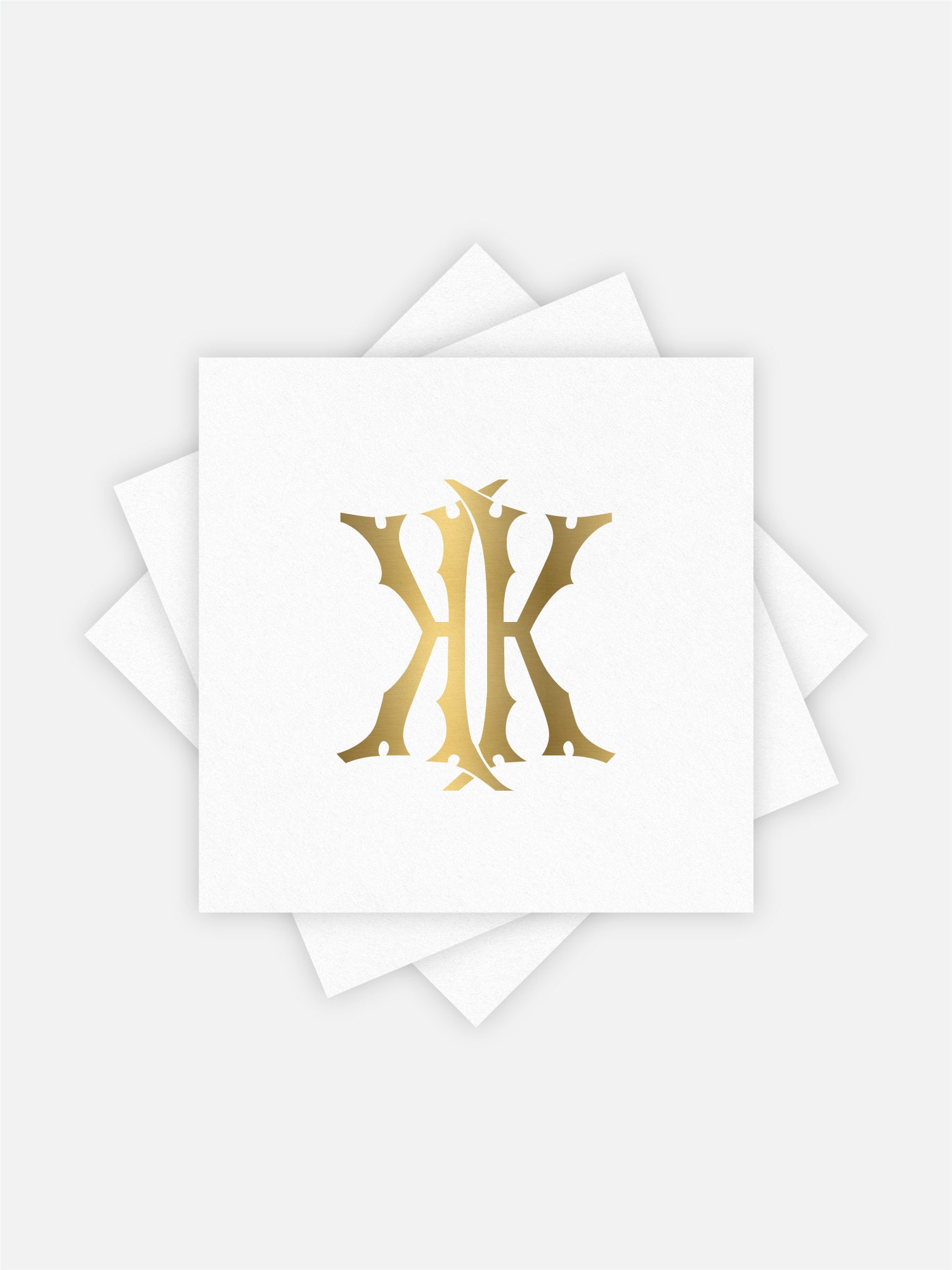 1-Letter Monogrammed Cocktail Napkins