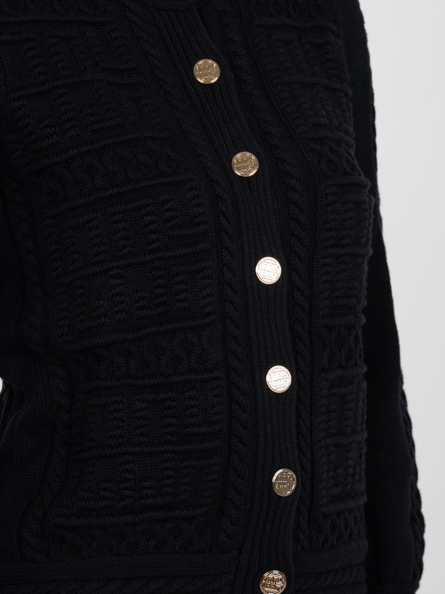 Chloe Cardigan in Midnight Monogram – Emily McCarthy